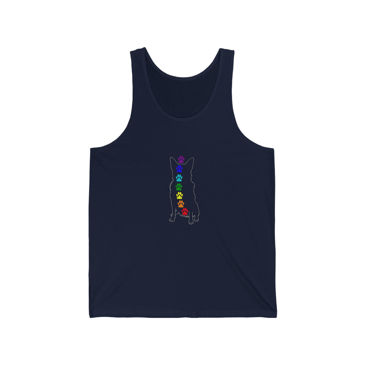 Chakra Cattle Dog Unisex Jersey Tank