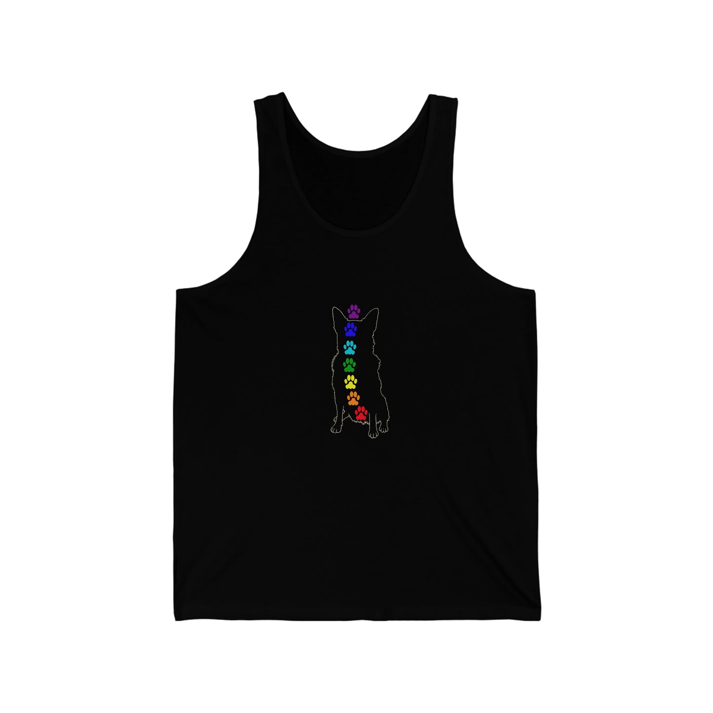 Chakra Cattle Dog Unisex Jersey Tank