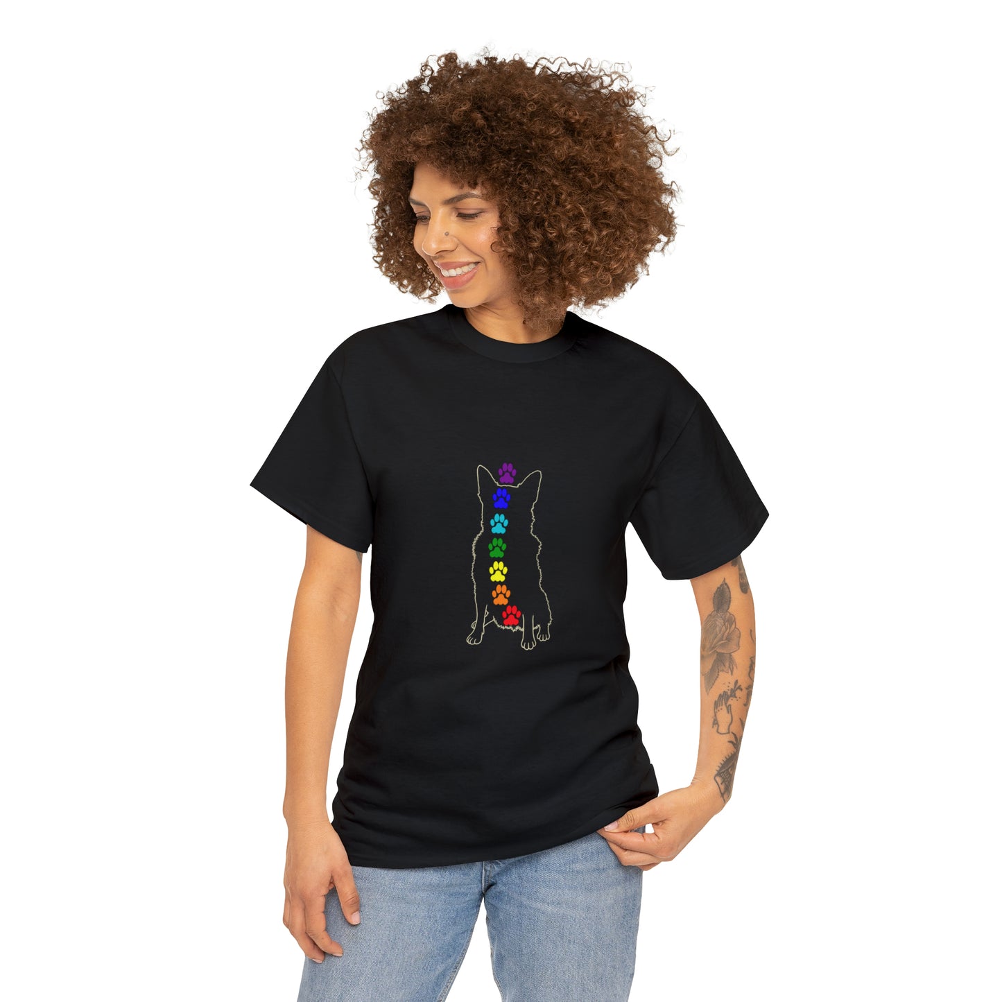 Chakra Cattle Dog Men's Cotton Tee