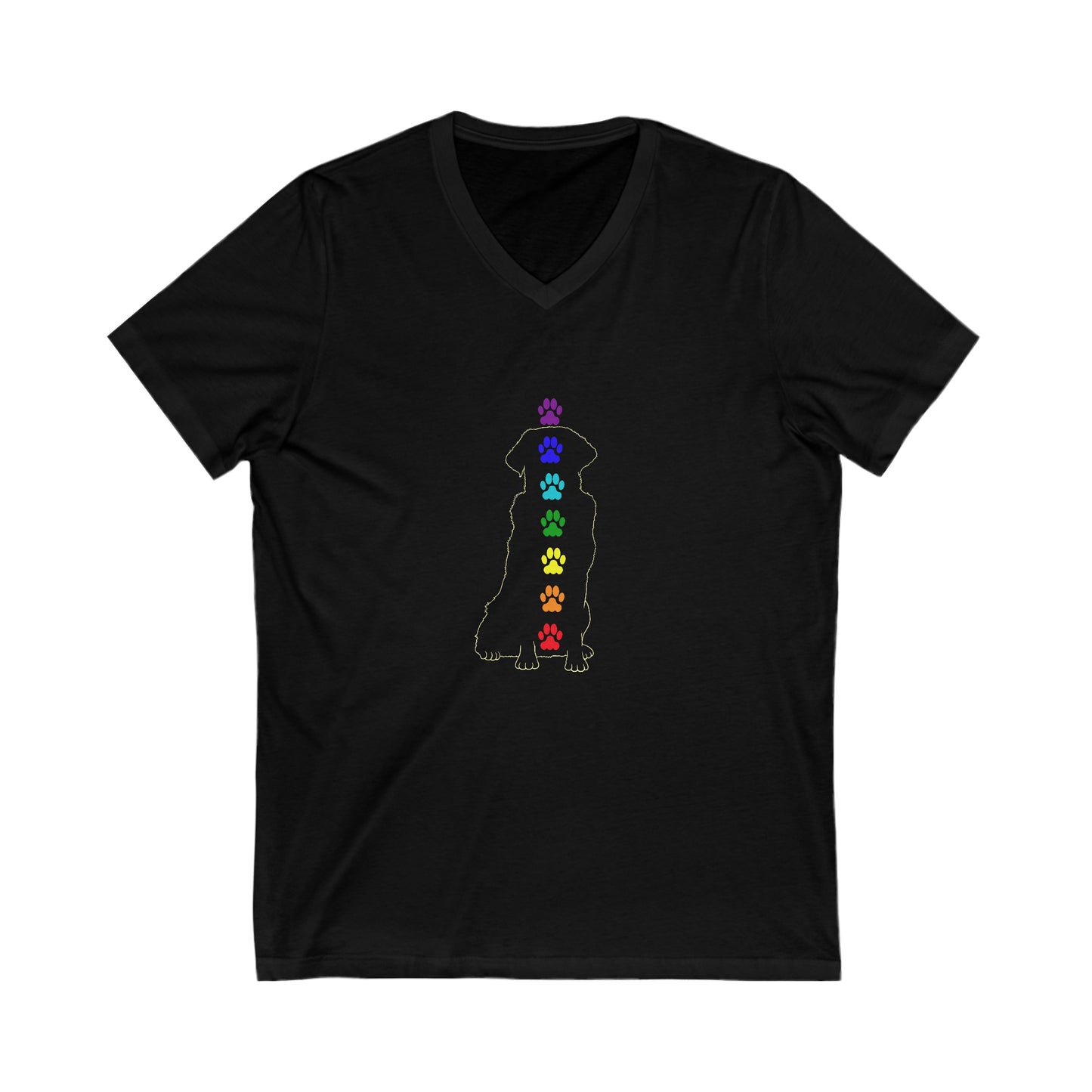 Chakra Golden Retriever Unisex V-Neck Tee