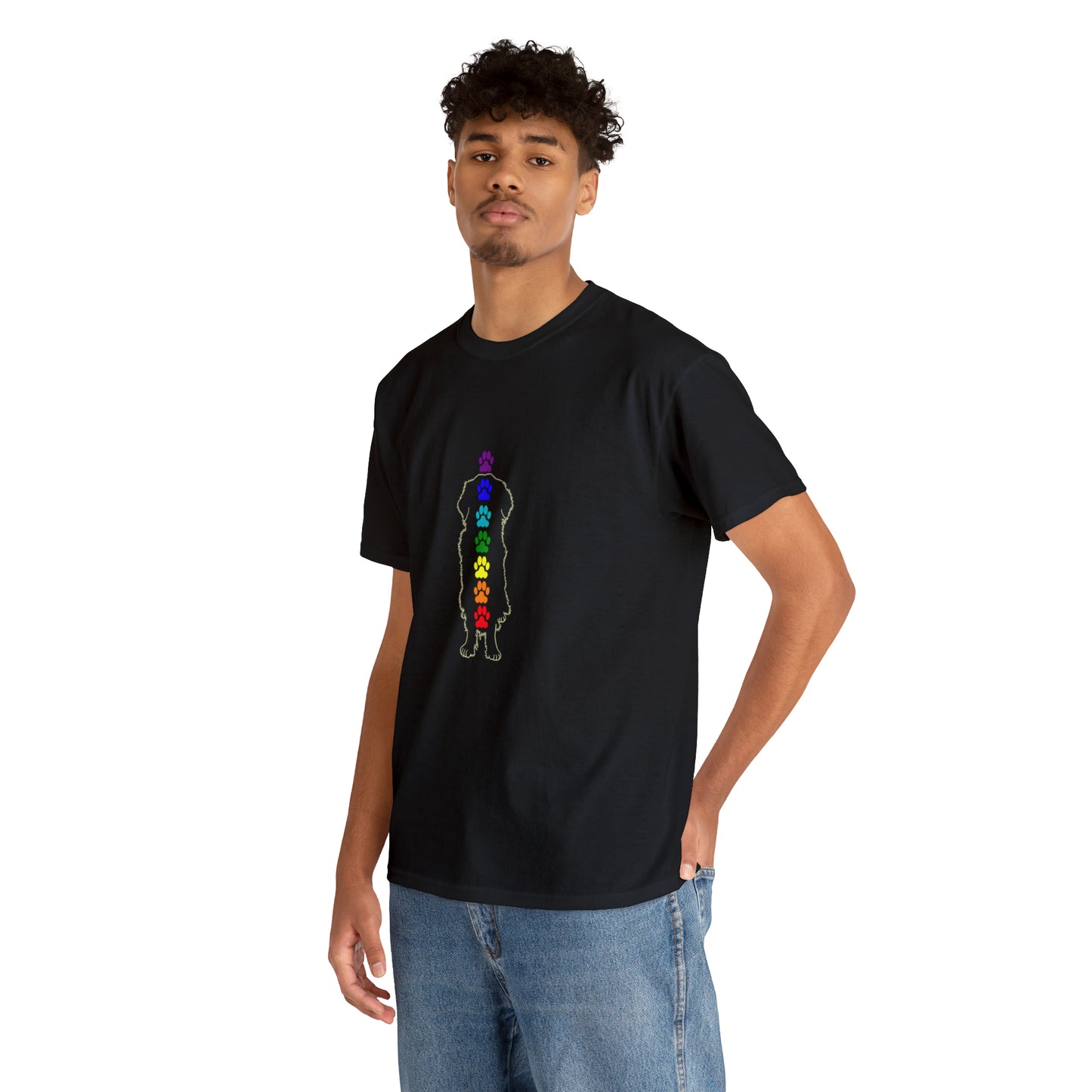 Chakra Golden Retriever Men's Cotton Tee