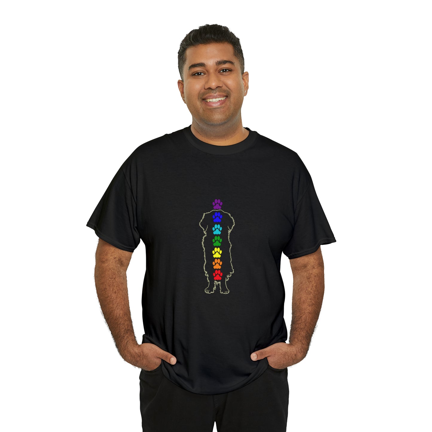 Chakra Golden Retriever Men's Cotton Tee