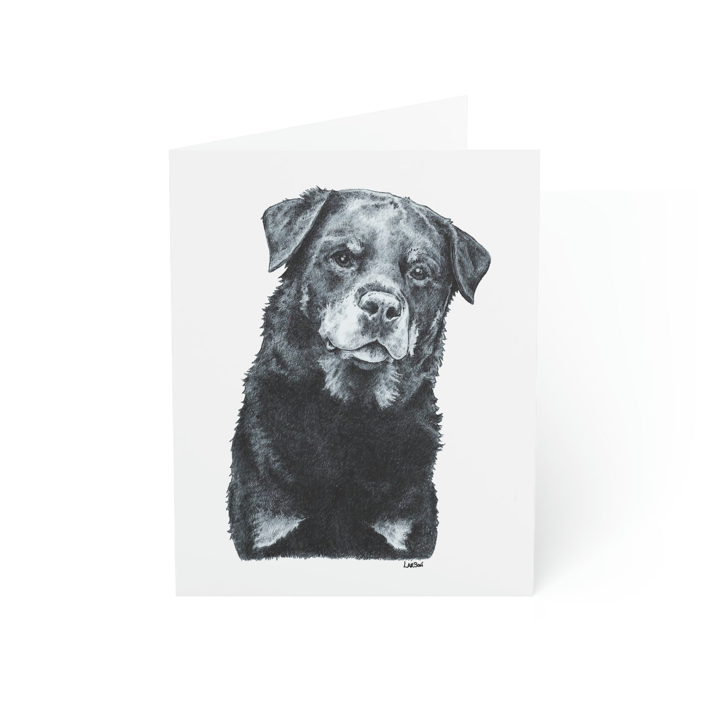 Rottweiler Folded Greeting Cards (1, 10, 30, and 50pcs)