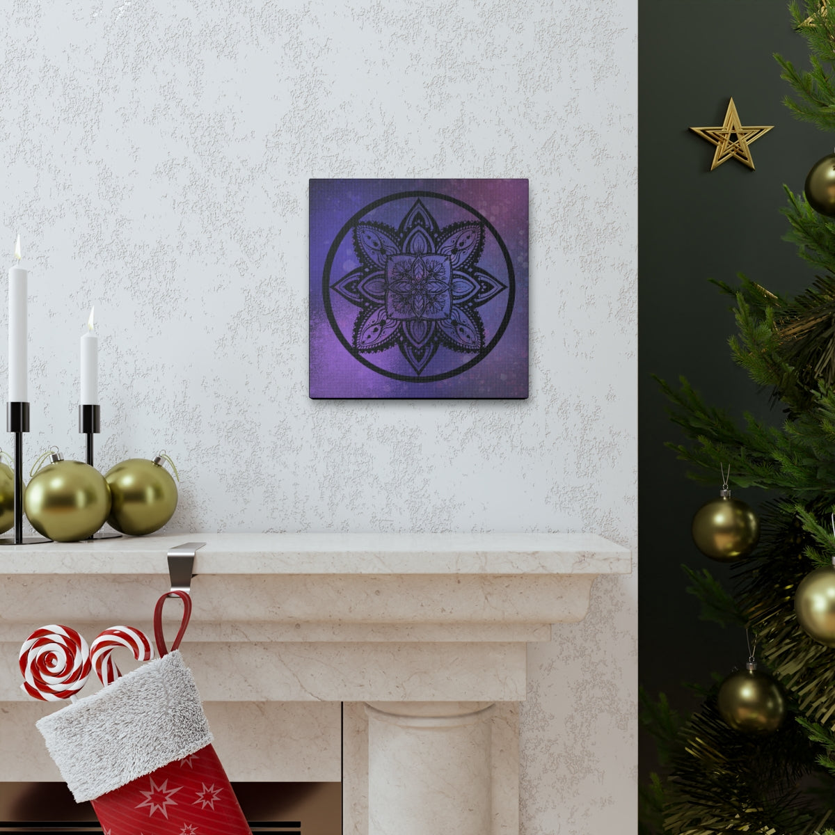 Plum Crazy Mandala Canvas Print