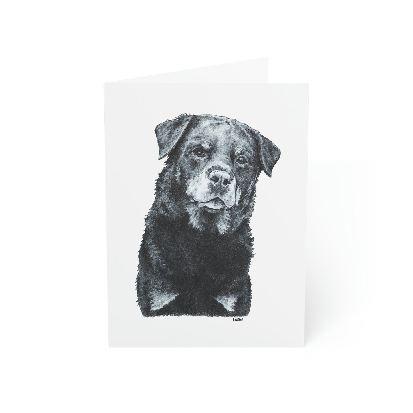 Rottweiler Folded Greeting Cards (1, 10, 30, and 50pcs)