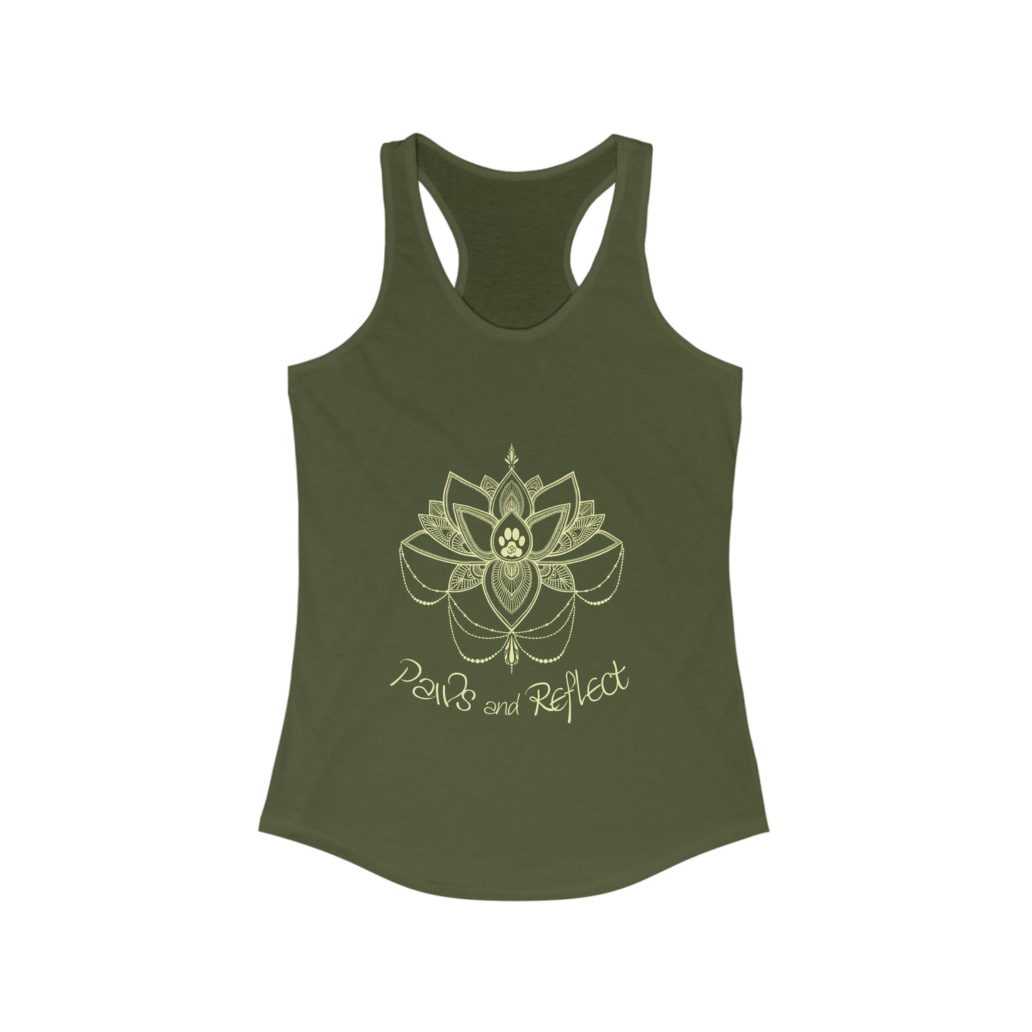 Paws and Reflect Ladies Racerback Tank